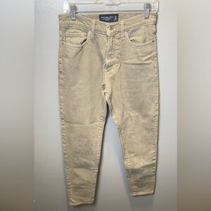 Abercrombie‎ & Fitch Men's Vintage Stretch 90's Slim Denim Jeans Tan Size 29x30